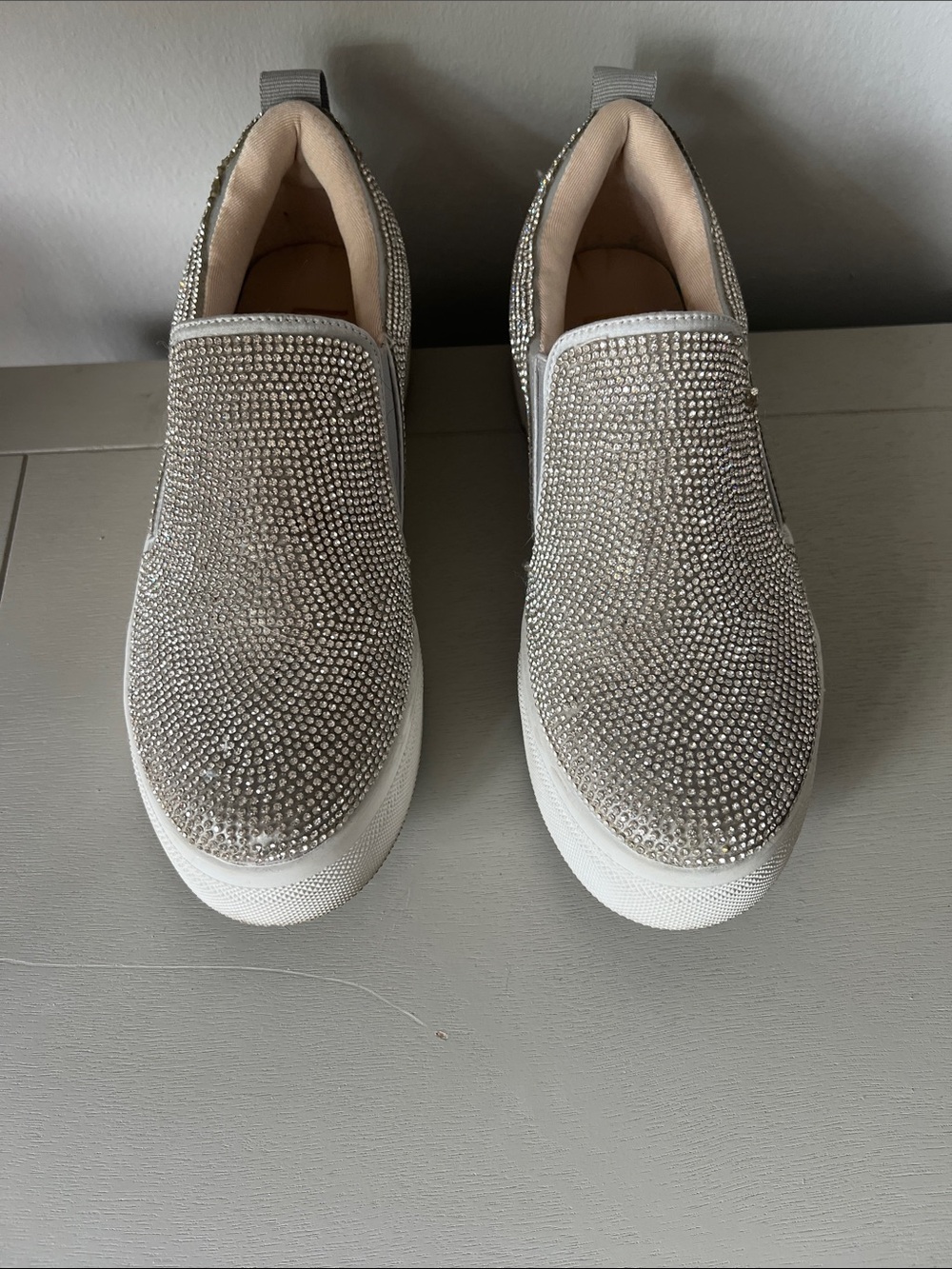 Sparkly slip on shoes